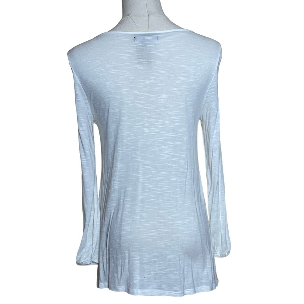 American Eagle NWT Embroidered Long-Sleeve Tunic Women's Cream XS Tasseled Boho - Picture 3 of 6